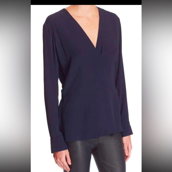 Helmut Lang split back silk blend blouse - Picture 3 of 8